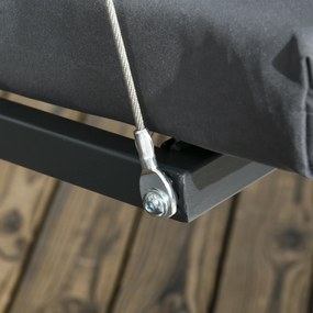 Outsunny Balansoar pentru Exterior de Grădină cu 3 Locuri și Acoperiș Reglabil, Perne Decorative, 202x115x168 cm, Gri | Aosom Romania