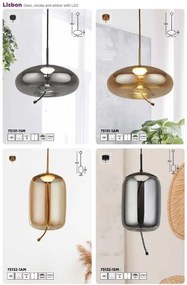 Lustra, Pendul LED design modern minimalist Lisbon fumuriu