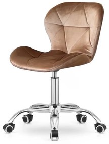 Scaun de birou AVOLA VELVET maro deschis