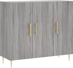 vidaXL Dulap, gri sonoma, 90x34x80 cm, lemn compozit