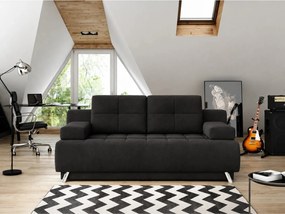 Canapea extensibila OSLO, stofa catifelata gri grafit - Palladium 19,