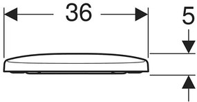 Capac WC, Geberit, Selnova, soft close si quick release, 45 x 36 cm, alb