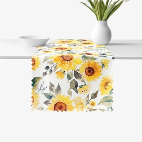 Goldea napron de masă teflonat - flori de floarea-soarelui 20x140 cm