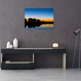 Tablou pe sticlă cu apus de soare (70x50 cm)