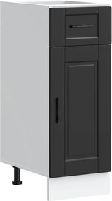 vidaXL Dulap de bază de bucătărie „Porto” din lemn negru prelucrat