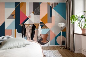 Fototapet, Retro Shapes, Multi, Rebel Walls
