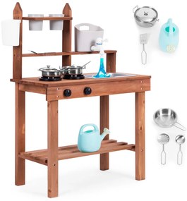 Bucătărie pentru copii în aer liber din lemn