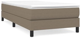 3120496 vidaXL Cadru de pat box spring, gri taupe, 100x200 cm, textil