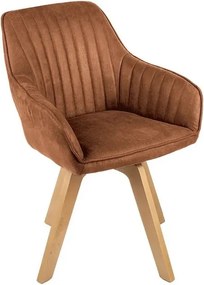 Set de 2 scaune pivotante pivotant Livorno catifea maro