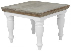 Masuta de cafea patrata din lemn 60x60x45 cm gri/alb