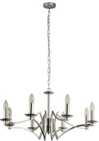 Candelabru clasic cu 8 brate stil elegant Ascot crom