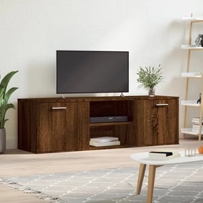 Comodă TV, stejar maro, 120x34x37 cm, lemn prelucrat