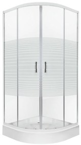 Cabină de duș curbată Madera 90 cu cădiță 90x90x206 cm
