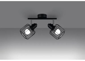 Spot BELUCI 2xE14/40W/230V negru Sollux SL.1115