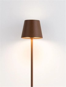 Veioza/Lampa de masa LED portabila exterior IP54 PETIT maro