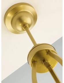 Jupiter 2109 - Lustru pe tijă KASZMIR 3xE27/15W/230V alb/auriu/decor de marmură