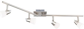 Plafoniera cu 4 spoturi directionabile Max crom satin
