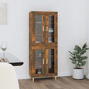 3114833 vidaXL Dulap înalt, stejar fumuriu, 69,5x34x180, lemn compozit