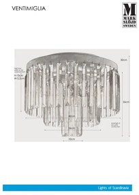 Markslöjd 106563 - Plafonieră de cristal VENTIMIGLIA 4xE14/40W/230V