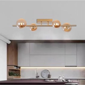 Lustră LED aplicată Wofi 7014-401W VILLA 4xG9/3W/230V auriu