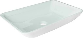 Mexen Megan lavoar de sticlă montat pe blat 56 x 36 cm, alb - 24135630