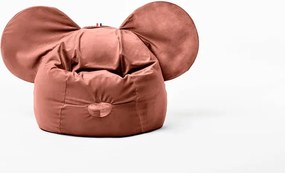Fotoliu sac catifelat pentru copii The Brooklyn Kids Ears, roșu