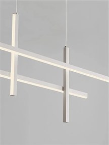 Lustra suspendata LED design modern ANTAMA alb