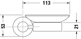 Duravit D-Code Savoniera de perete, dreapta