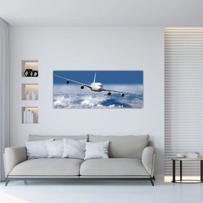 Tablou - Avion în nori (120x50 cm)
