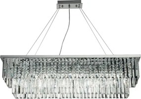 Ondaluce - Candelabru cu cristale pe cablu DAIQUIRI 8xE14/10W/230V crom lucios