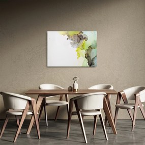 Tablou pe sticlă - Arta abstractă în cerneală (70x50 cm)