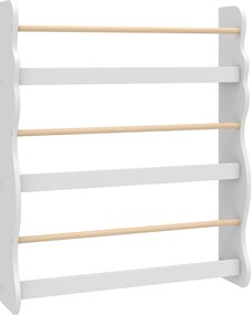 AIYAPLAY Bibliotecă Montessori pentru Copii 3-8 Ani, 3 Rafturi, 60x15x73 cm, pentru Cameră, Alb | Aosom Romania