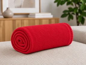 Patura fleece FLEORA, rosie Dimensiune: 180 x 200 cm