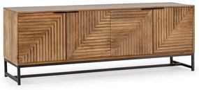 Comodă TV în culoare naturală din lemn de mango 160x58x40 cm Nereida – MOME