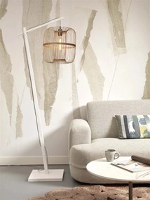 Lampa de podea eco din bambus Hokkaido L 38cm, alb