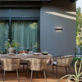 Aplica exterior neagra liniara 30cm IP65 LED METRIC