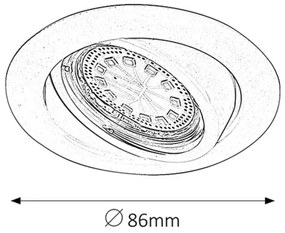 Rabalux 1050 - SET 3xLED Lampă încastrată LITE 3xGU10-LED/3W/230V