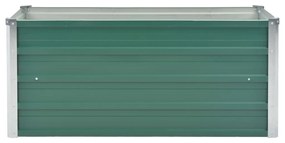 Strat inaltat de gradina, verde, 100x40x45 cm, otel galvanizat 1, Verde, 100 x 40 x 45 cm