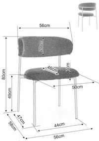 Scaun de bucătărie Sally III, crem / auriu