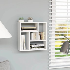 vidaXL Raft de perete, alb, 45,1 x 16 x 45,1 cm, lemn prelucrat