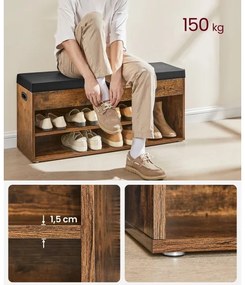 Pantofar VOREN maro/negru