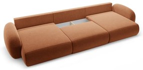 Colțar cărămiziu extensibil/cu spațiu de depozitare cu tapițerie din chenille (în formă de "U") Tonale – Cosmopolitan Design