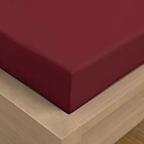 Kvalitex Satin foaie cu elastic burgundy , 180 x200 cm, 180 x 200 cm