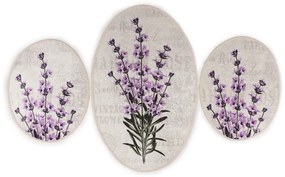 Covorașe de baie mov-bej 3 buc. 60x100 cm Lavender – Foutastic