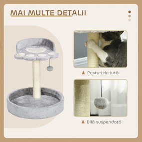PawHut Copac de Zgariat pentru Pisici de 5kg, 41x41x44 cm, Gri | Aosom Romania