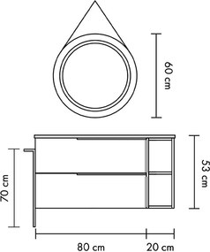 Set lemn masiv Mobilier Baie Suspendat Marco