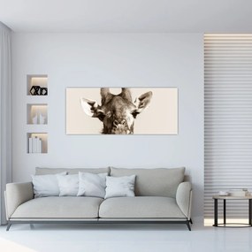 Tablou - Portret de girafă, de epocă (120x50 cm)