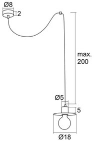 Lustră pe cablu CORSO 1xE27/15W/230V crom lucios Argon 3836