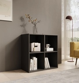 Bibliotecă, 80x80 cm, Lenti, ADRK Furniture (Culoare: Gri)