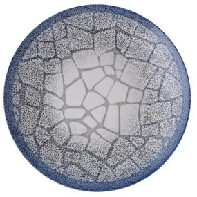 Set de veselă, 24 piese, din porțelan, albastru